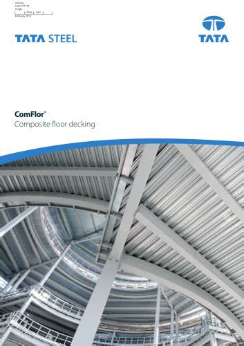Comflor composite floor deck brochure by Tata Steel .